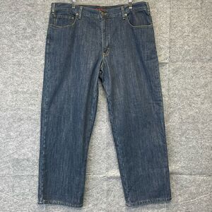 Eddie Bauer Flannel Lined Jeans Men's Size W40 L30 Blue Straight Leg Relaxed Fit